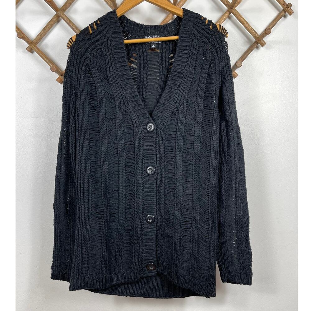 Lucca Couture Ladder Weave Cardigan Sweater Women's Size S